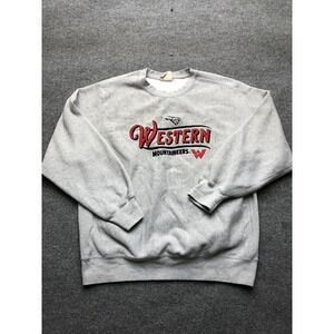 Western Mountaineers Sweatshirt Mens Large Gray NCAA College Crewneck MV Sport